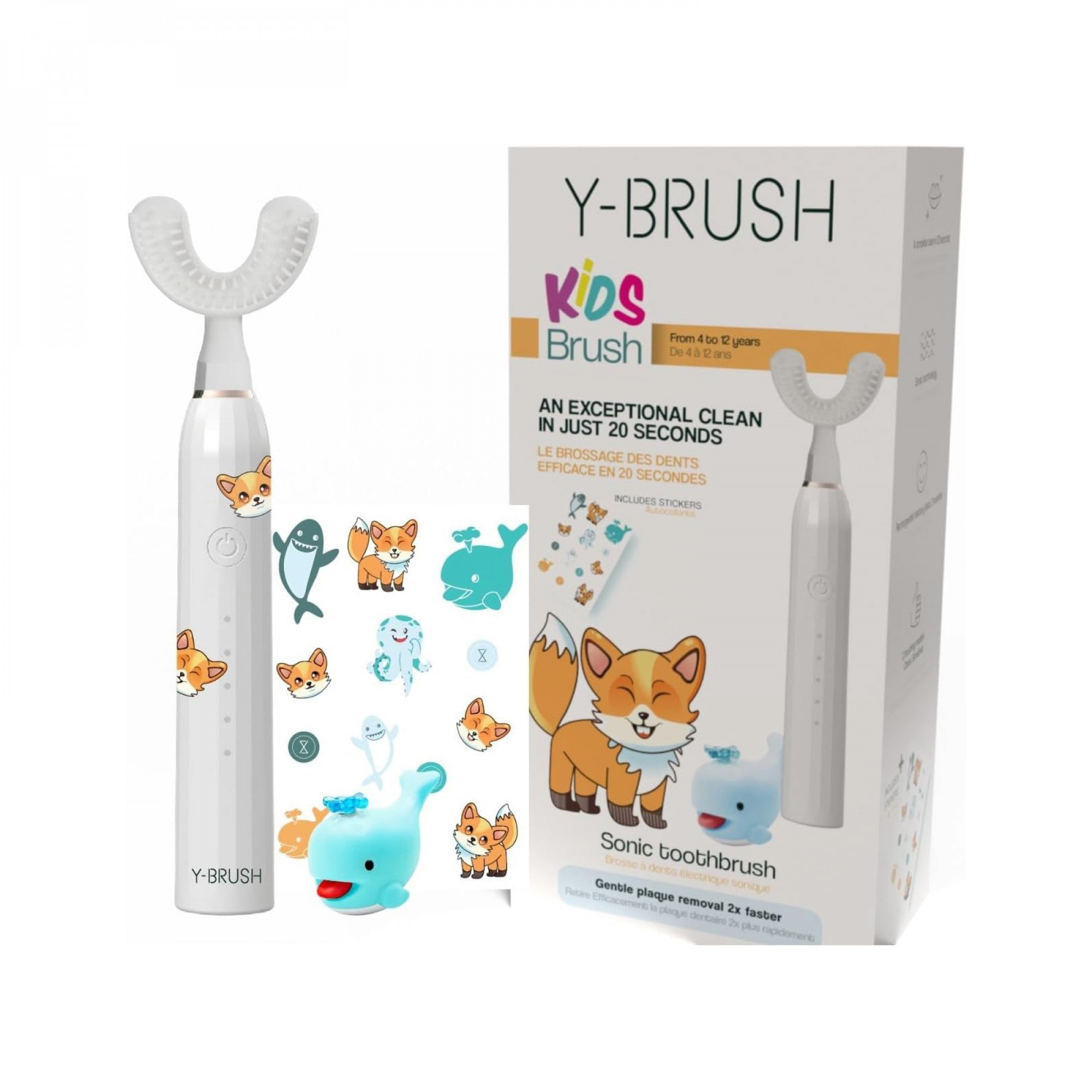 Электрическая зубная щетка для детей Y-Brush KidsBrush Sonic Electric Tooth Brush (4-12 год)